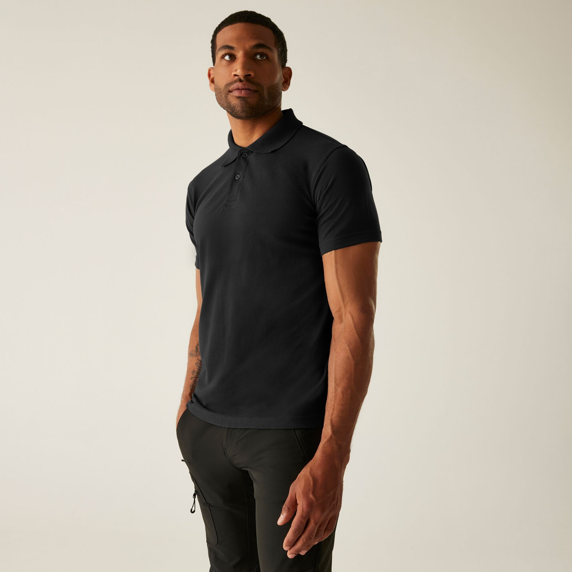 Regatta Professional Pro 50/50 Pique Polo Size: L Men's Black