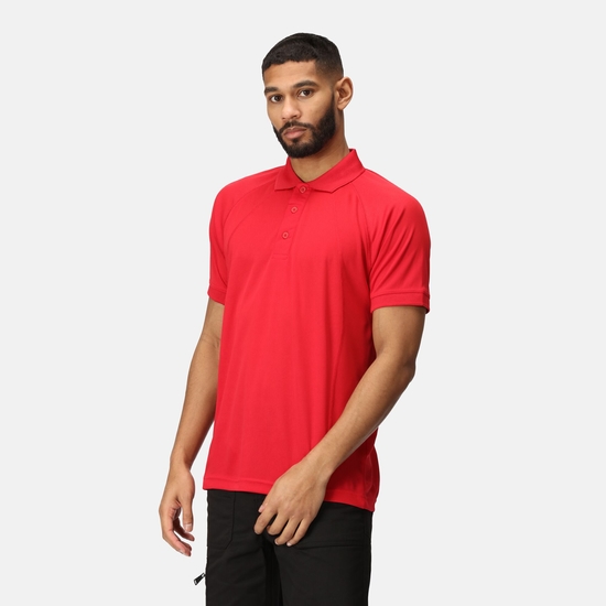 Men's Coolweave Wicking Polo Shirt Classic Red