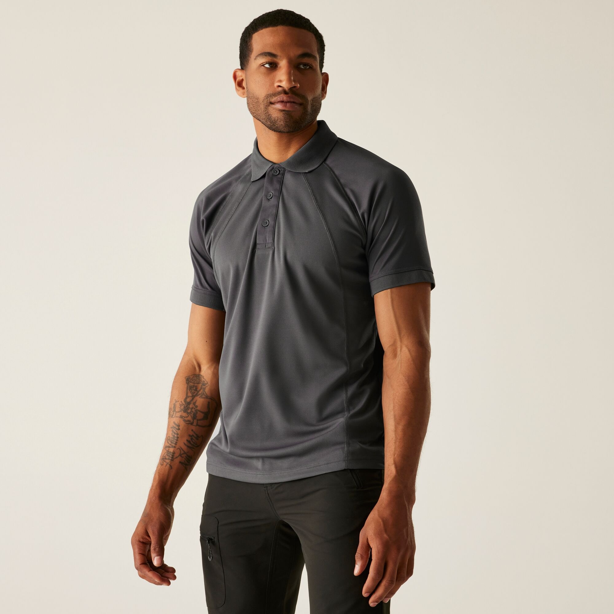Regatta Professional Men's Coolweave Wicking Polo Shirt - Grey Extra Small - Image 1