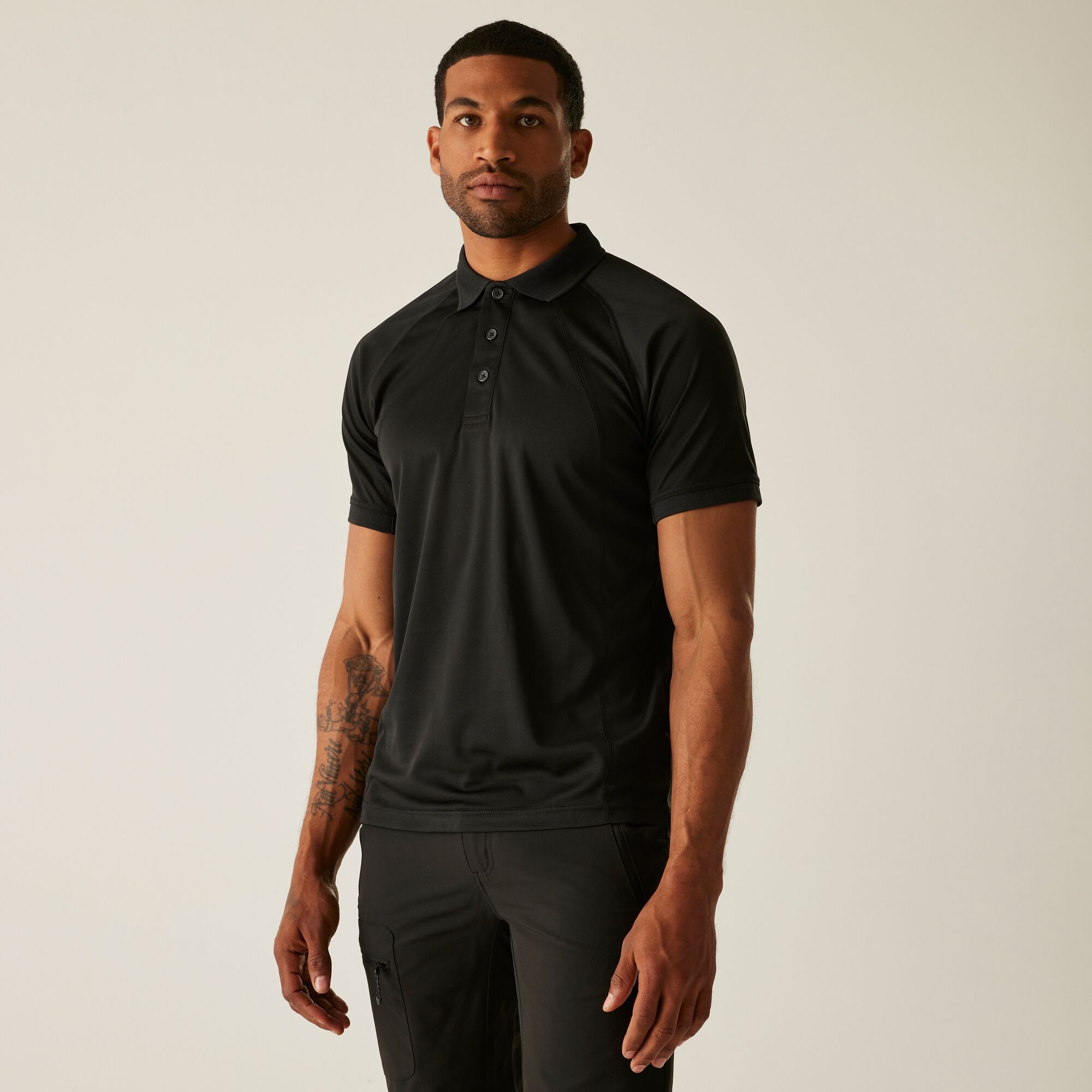 Regatta Professional Męska koszulka polo Coolweave Czarny
