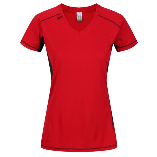 Women's Beijing Lightweight Cool and Dry T-Shirt Classic Red Black