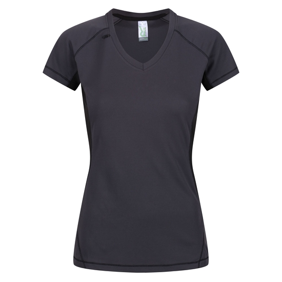 Women's Beijing Lightweight Cool and Dry T-Shirt Iron Black