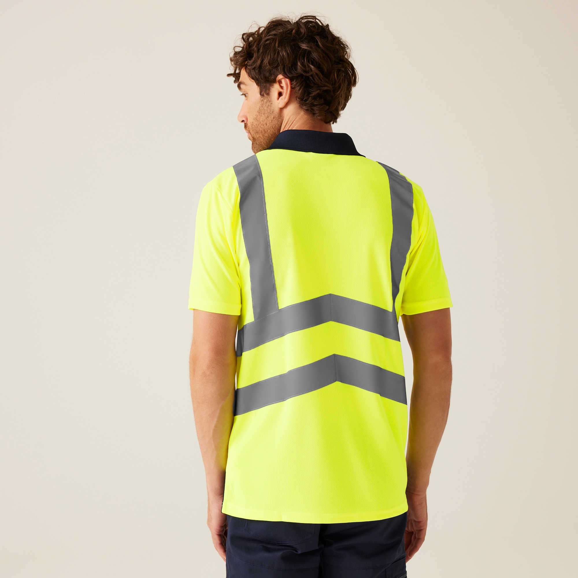 Regatta Professional  Męska robocza koszulka polo  odblaskowa Żółty