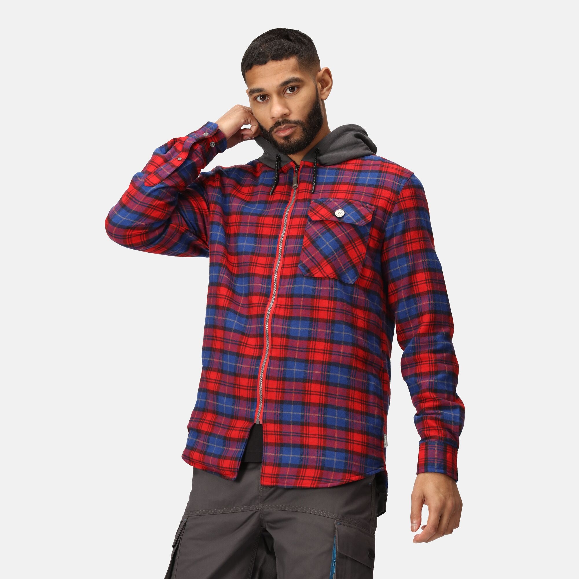 Regatta Men's Siege Workwear Shirt Jacket - Classrdcheck - S - Image 3