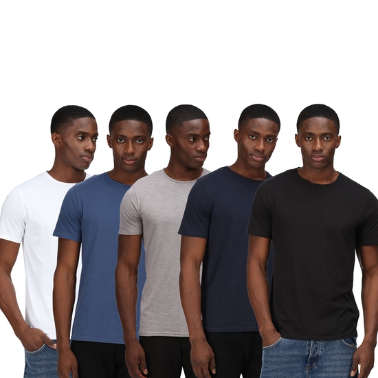 Essentials 5er-Pack T-Shirts für Herren Mehrfarbig