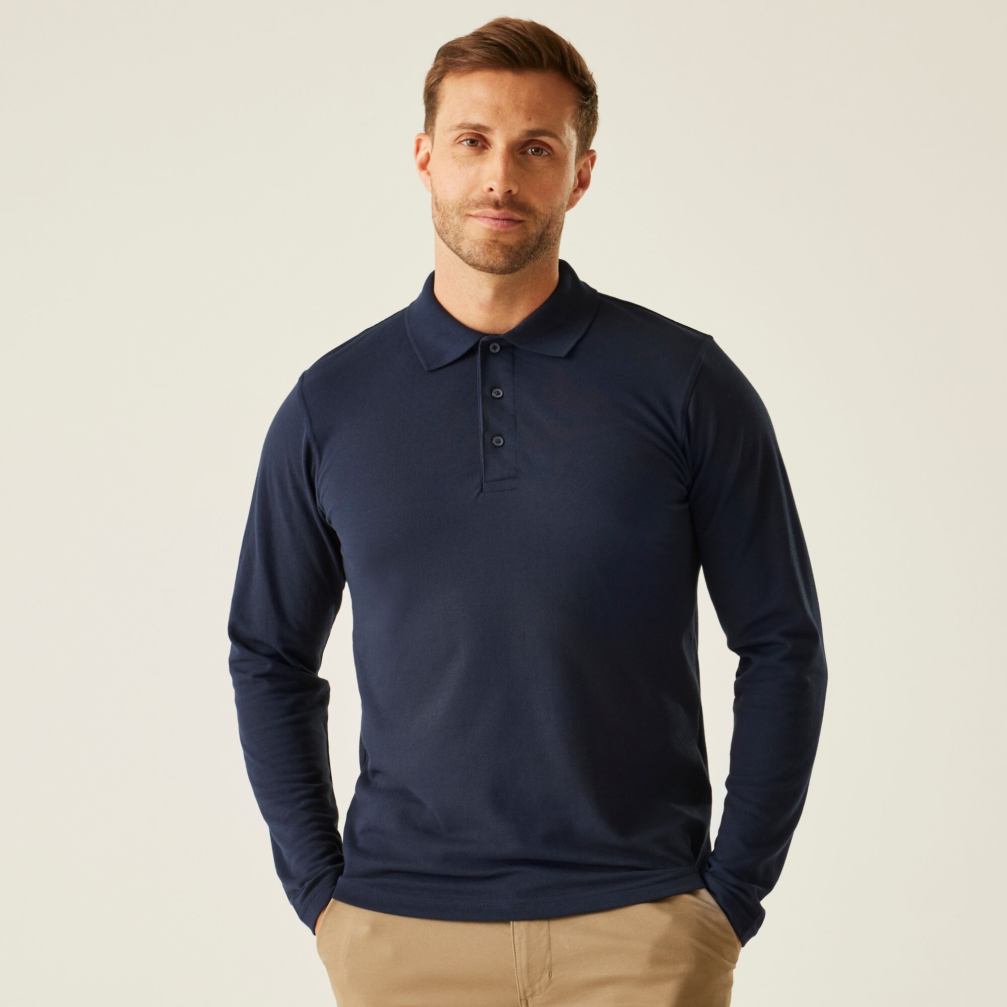 Regatta Professional 65/35 Ls Polo Top Size: 4XL Men's Blue