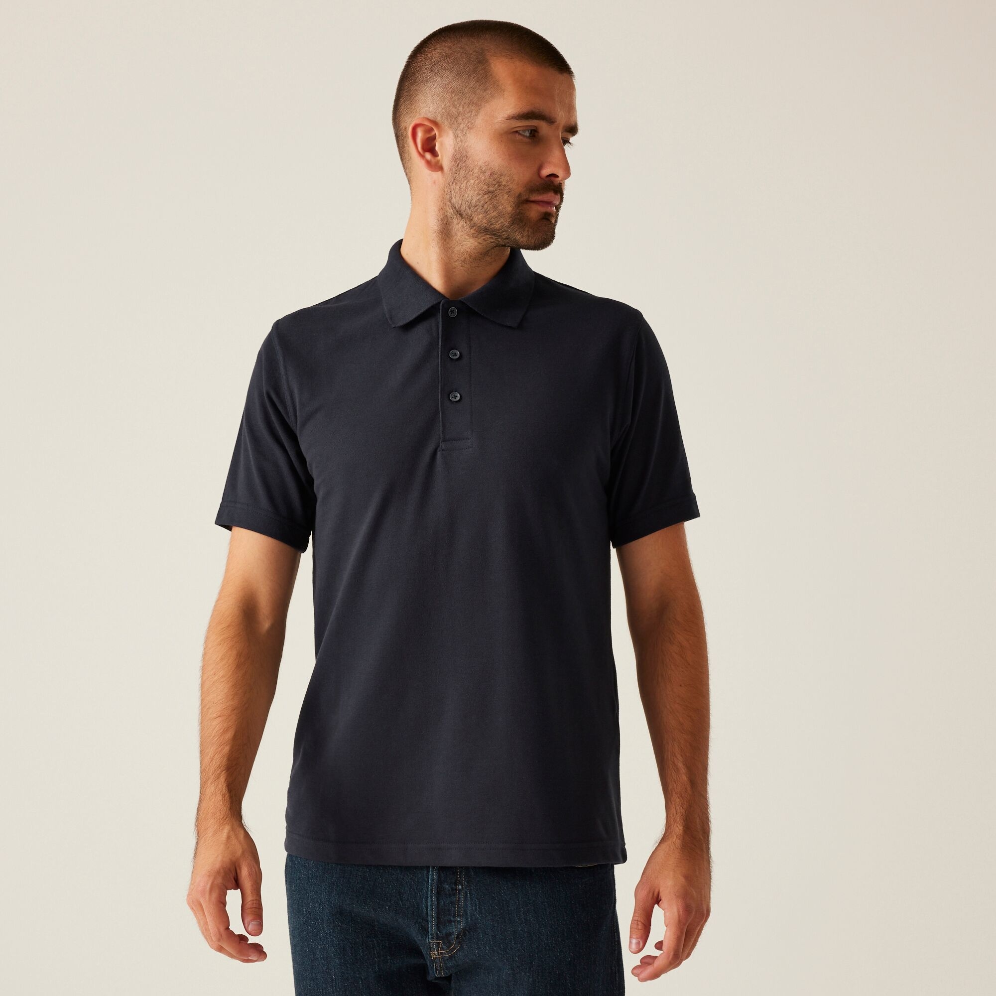 65/35 Kurzärmeliges Poloshirt Für Herren, Cotton Größe 4XL Blau Regatta Professional