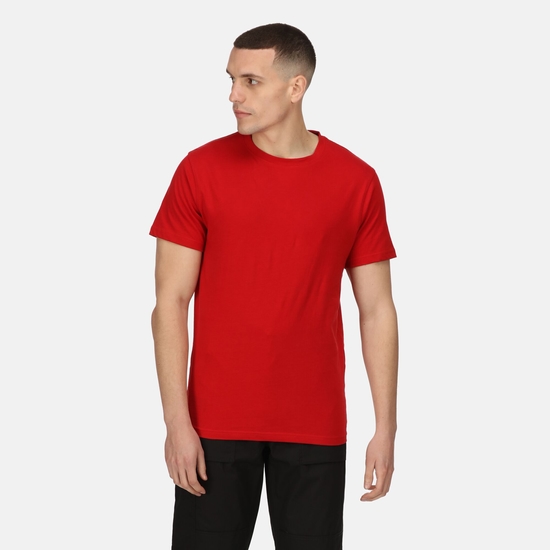 T-shirt en coton doux au toucher pour homme Rouge