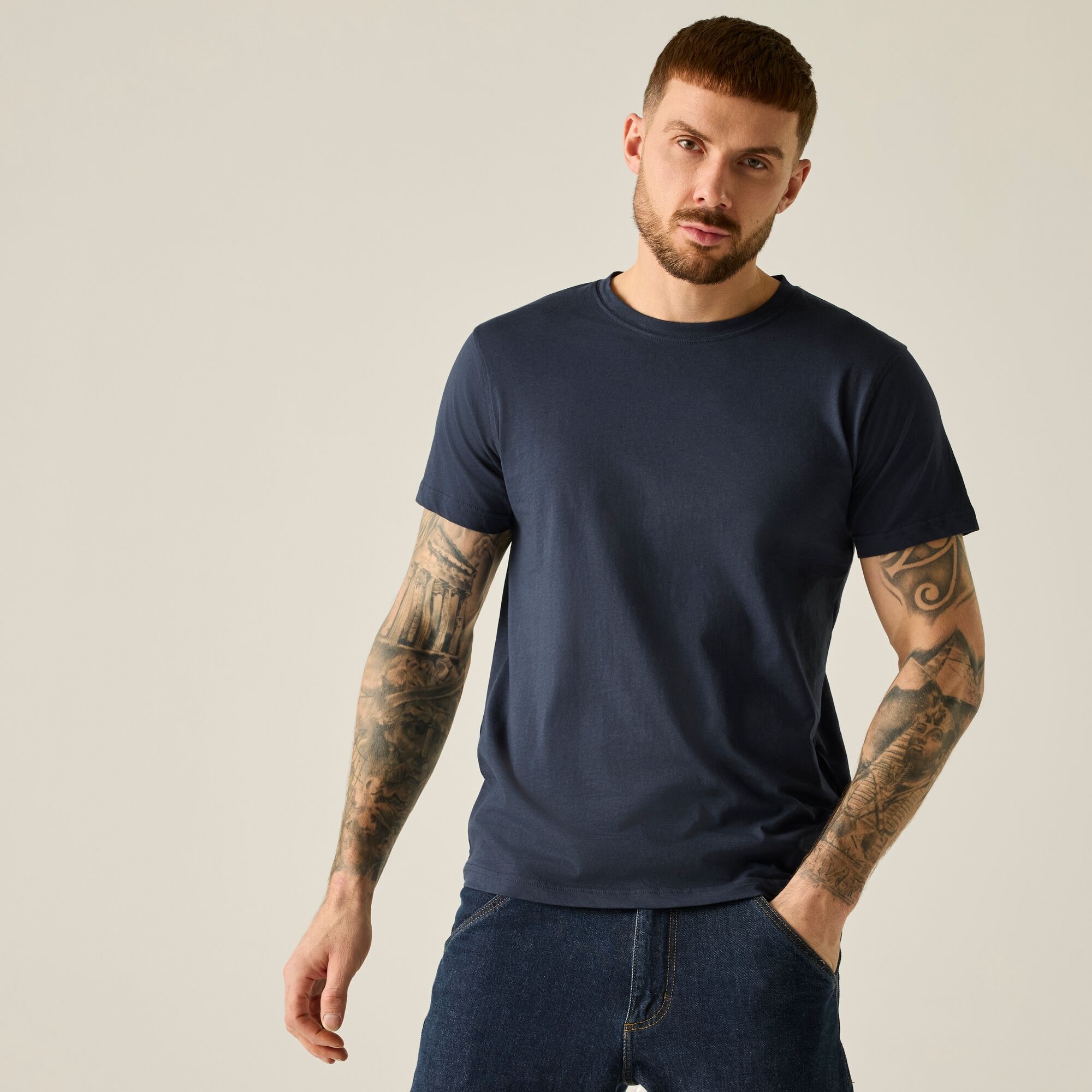 Regatta Professional Men's Soft Touch Cotton T-Shirt - Blue 4XL
