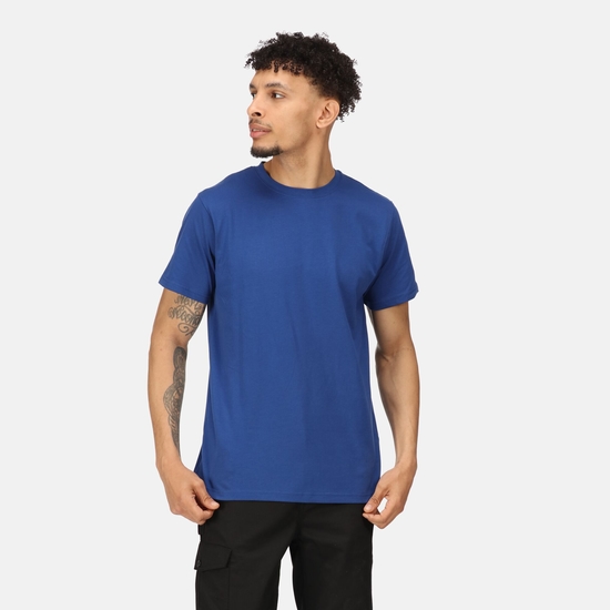 Męska koszulka bawełniana Soft Touch Niebieski