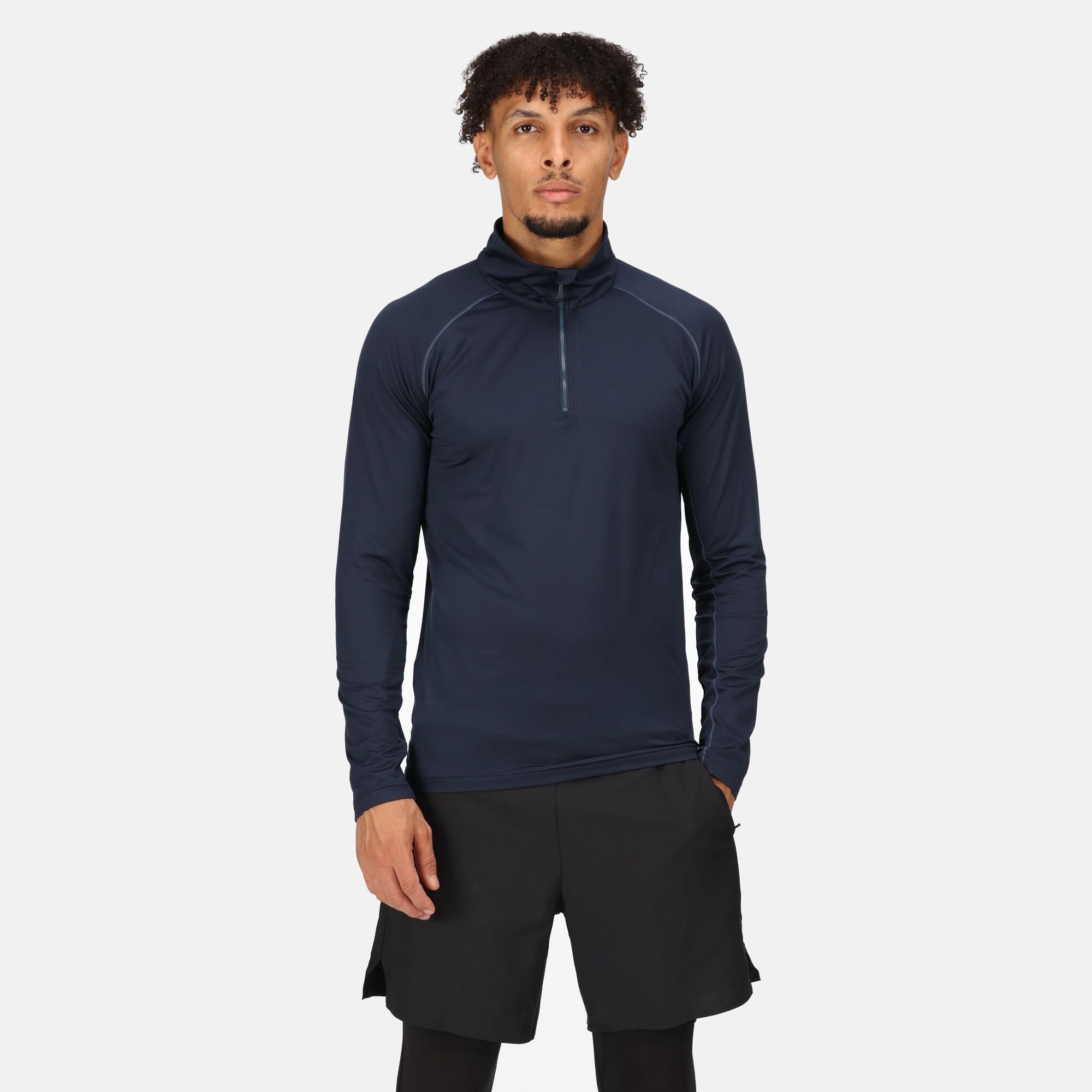 Regatta Professional Men's Stretch Half-Zip Midlayer - Blue Medium