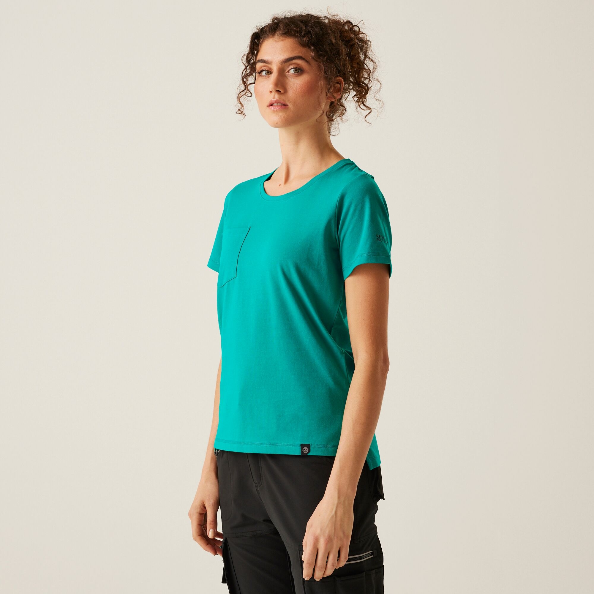 Regatta Professional Women's Ada Cotton Stretch T-Shirt - Green Size 18