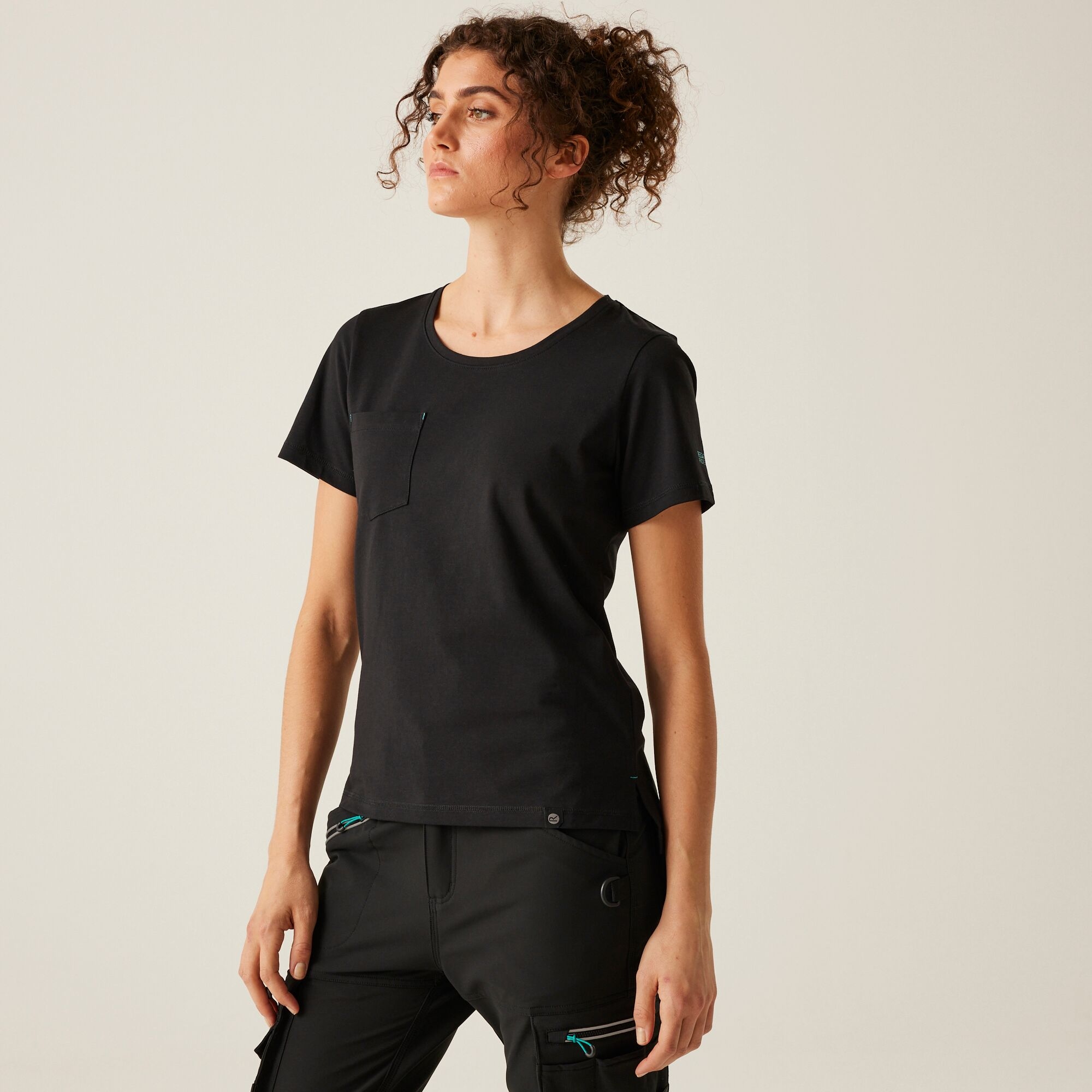 Regatta Professional Women's Ada Cotton Stretch T-Shirt - Black Size 10
