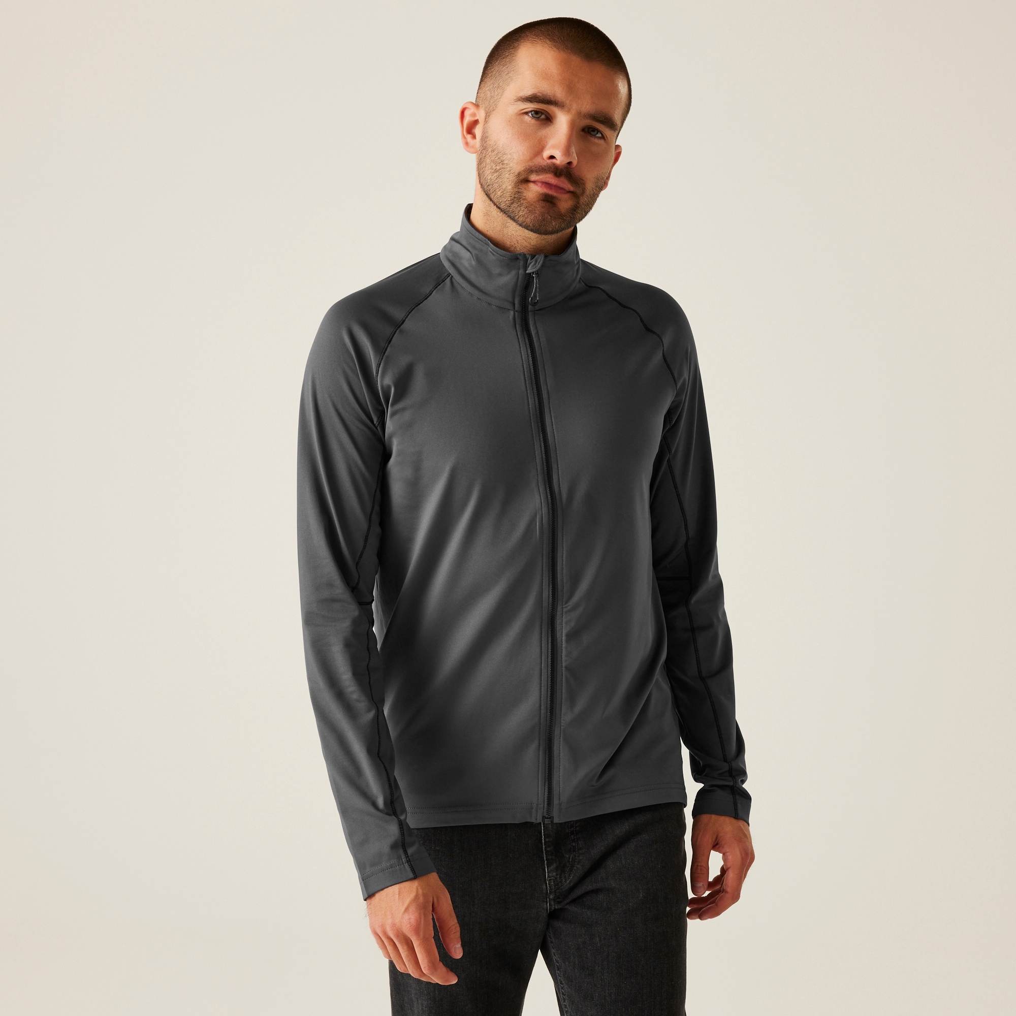 Regatta Professional Men's Stretch Full-Zip Midlayer - Grey Extra Large