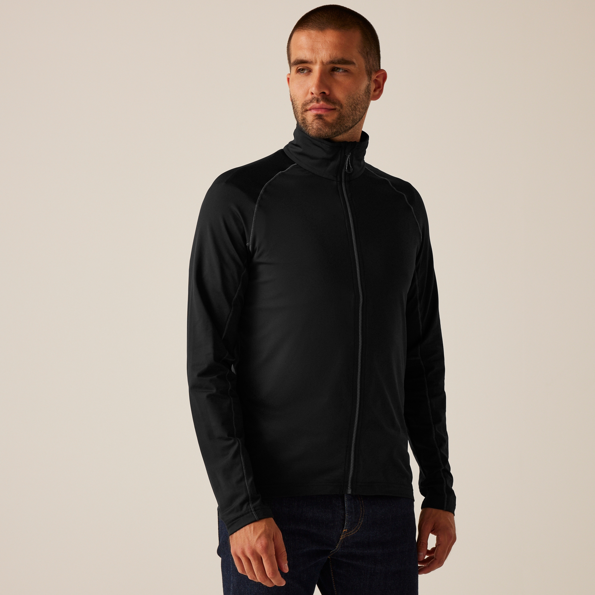 Regatta Professional Men's Stretch Full-Zip Midlayer - Black 3XL