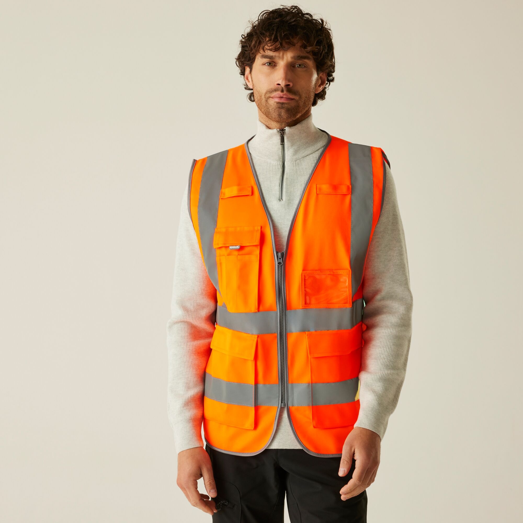 Regatta Professional Pro Hi-Vis Executive Vest Size: L Men's Orange