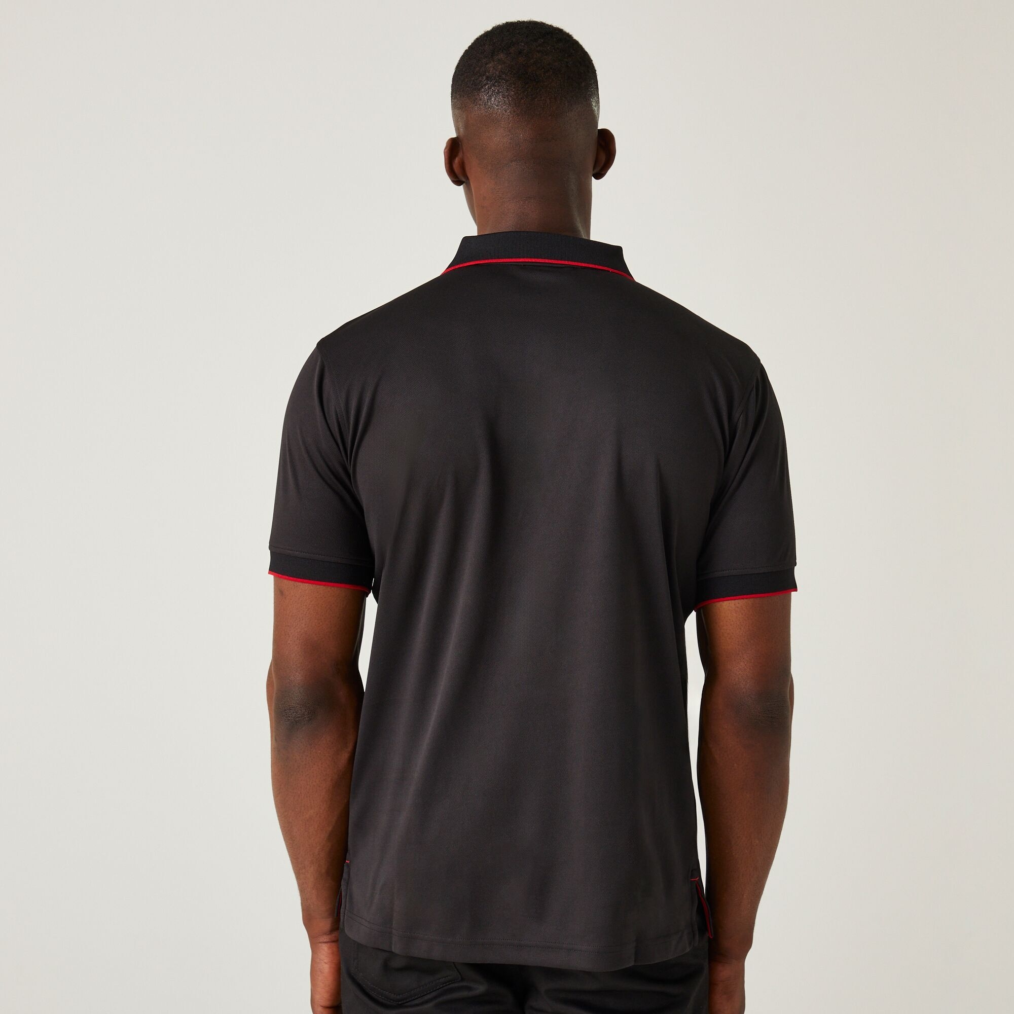 Regatta Professional Men's Navigate Short Sleeve Polo Shirt Black Classic Red, Size: 3XL