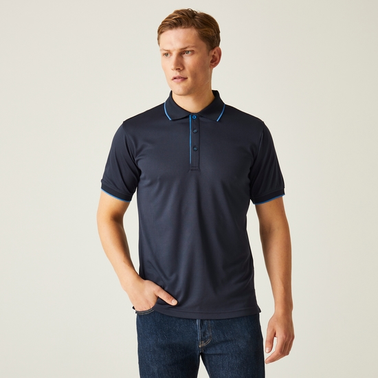 Men's Navigate Short Sleeve Polo Shirt Navy French Blue