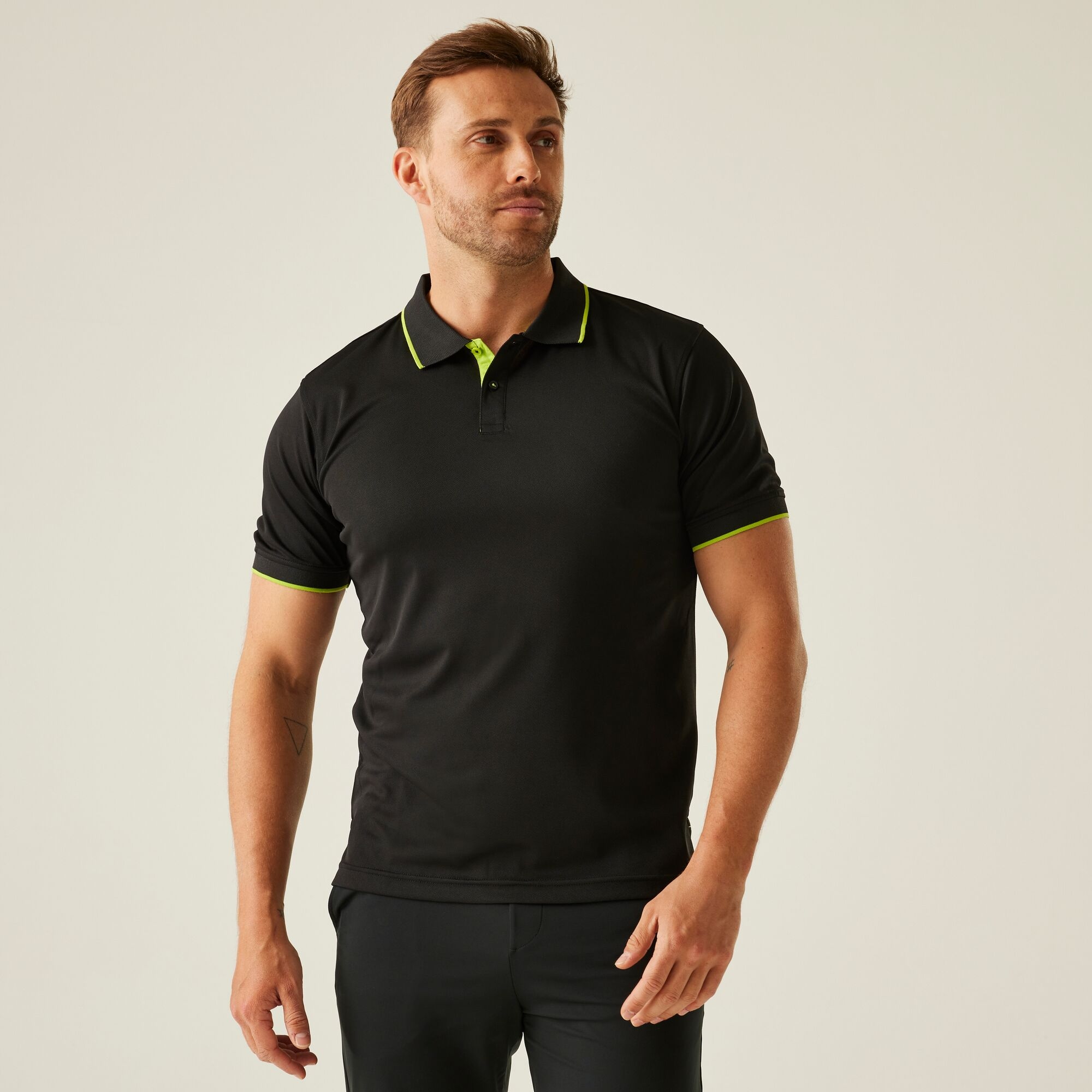Regatta Professional Navigate Short Sleeve Polo Shirt Size: Xl Men's Black