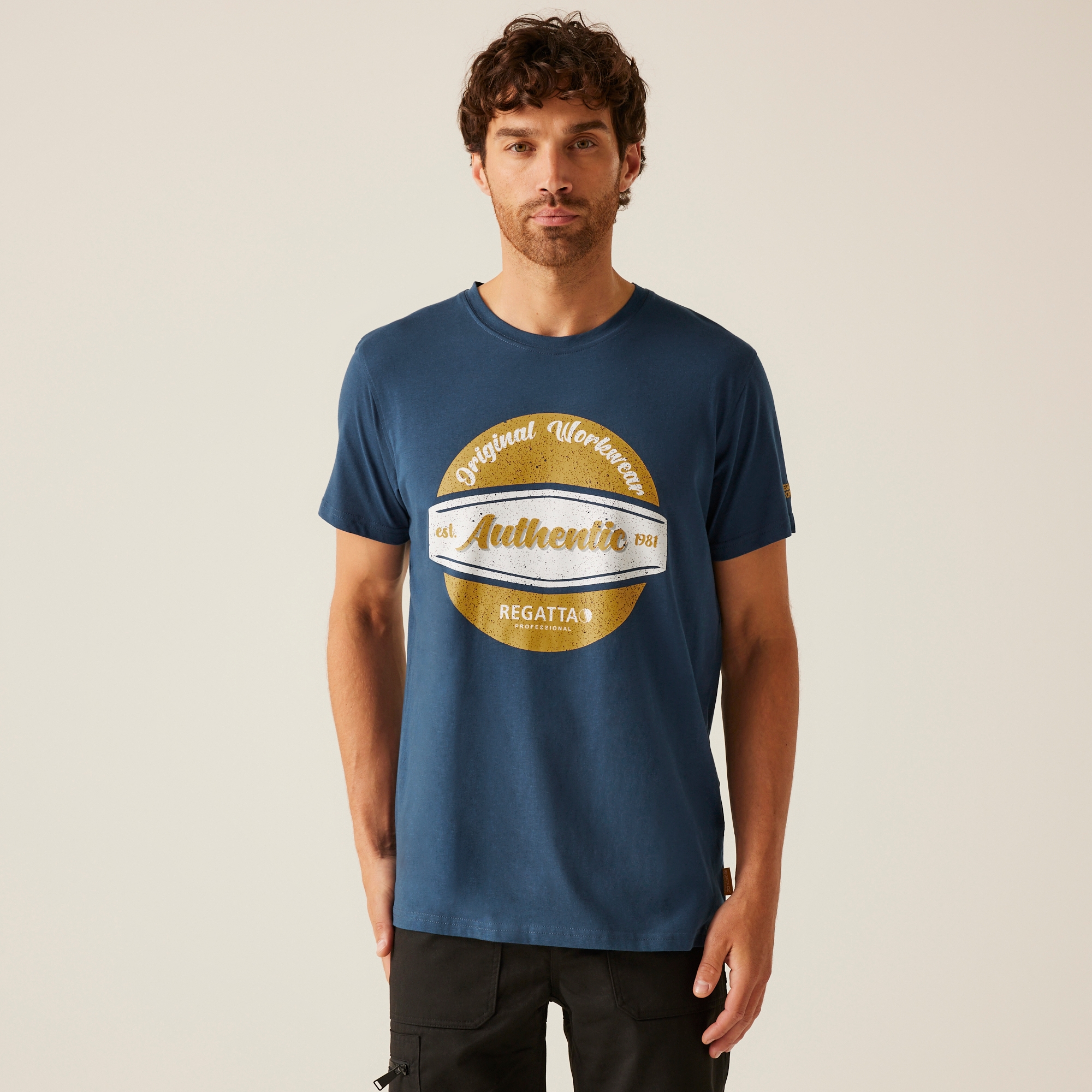 Regatta Professional Original Workwear Cotton T-Shirt Size: Xxl Men's Blue