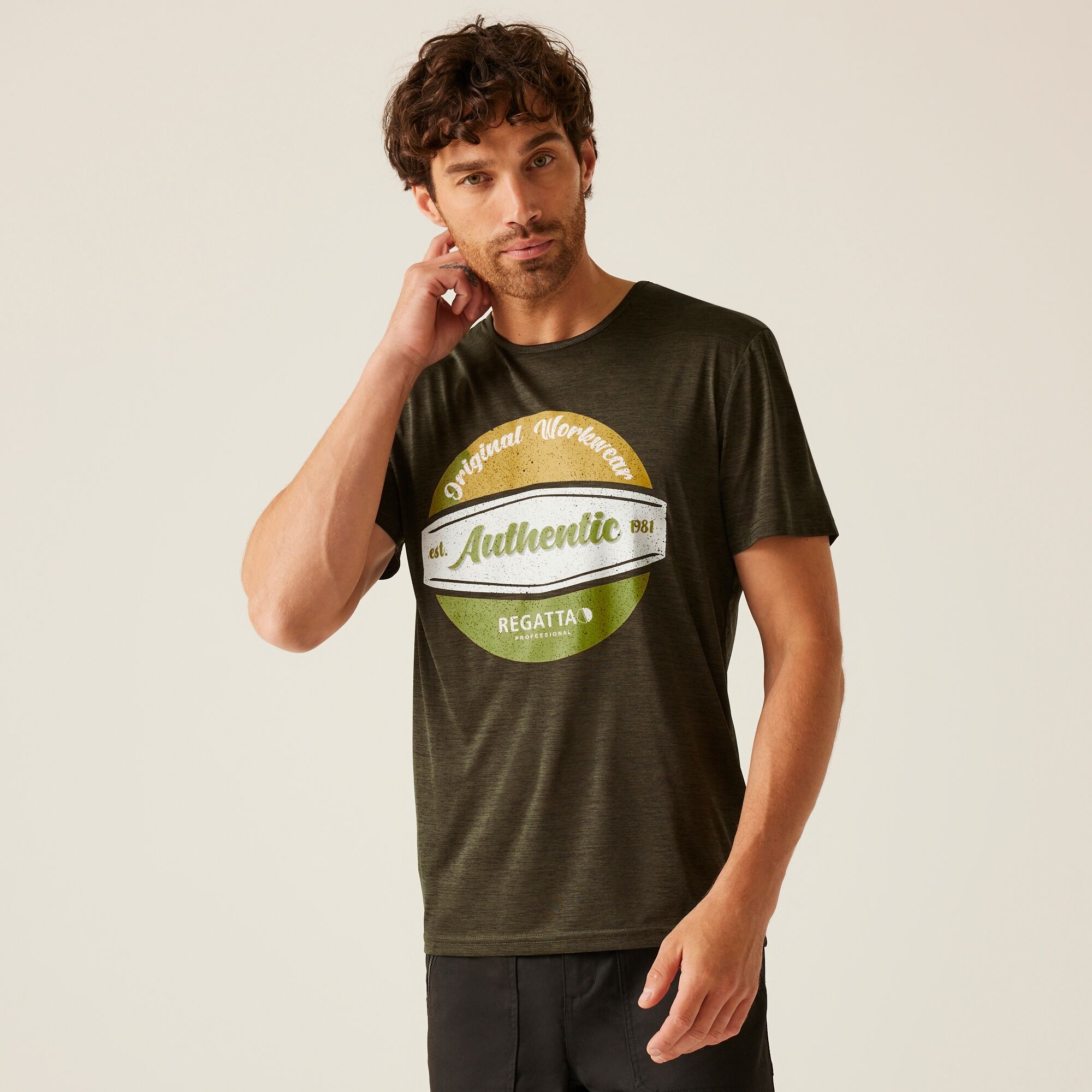 Regatta Professional Original Workwear Wicking T-Shirt Size: S Men's Green
