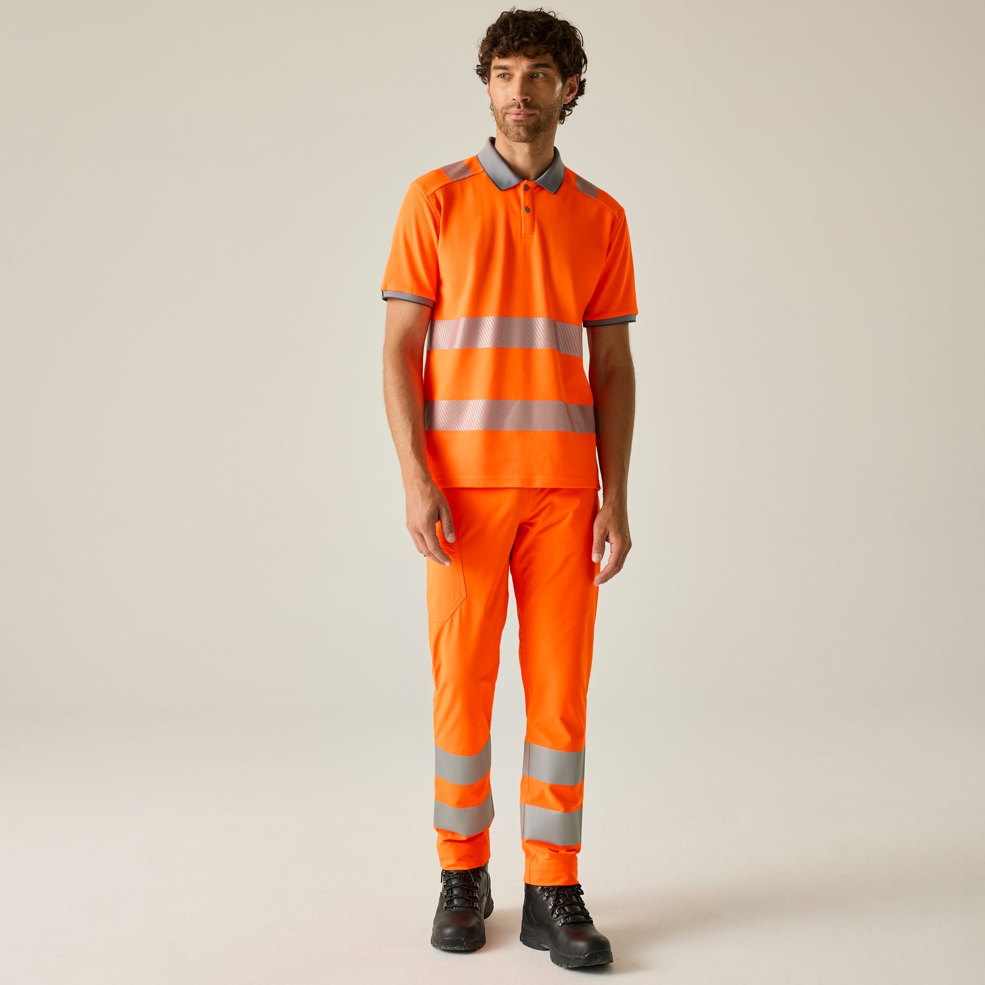 Regatta Professional Hi-Vis Pro Comfort Polycotton Polo Size: L Men's Orange