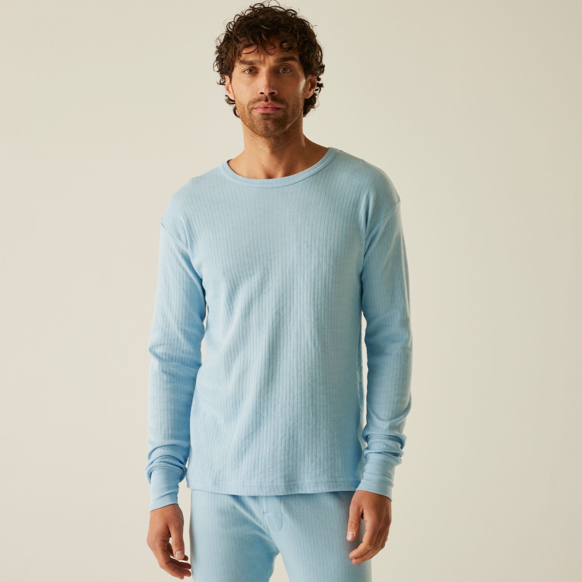 Regatta Men's Blue Thermal Long Sleeve Vest In | Size: Xs - Image 1