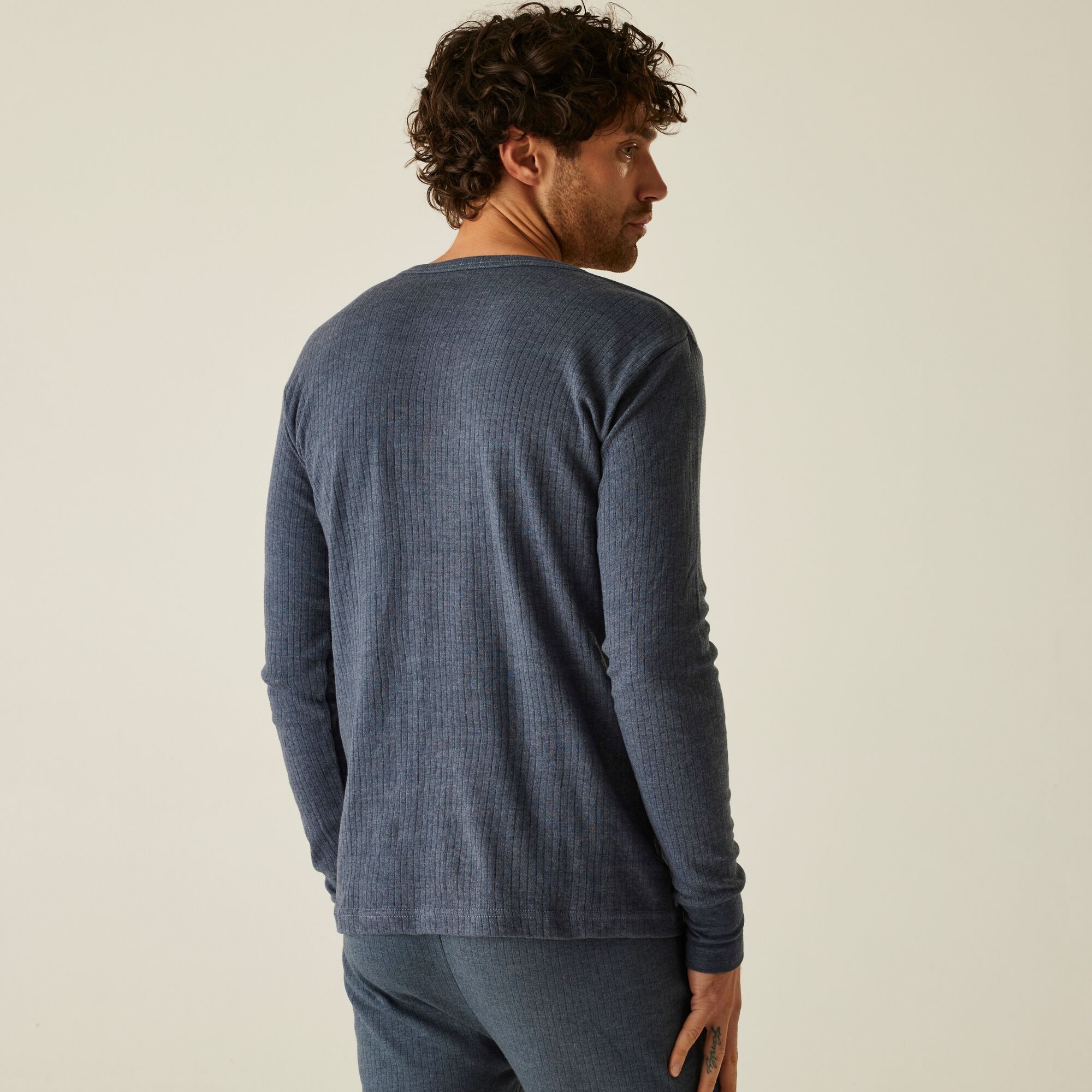 Męska koszulka z długim rękawem Thermal Ciemnoniebieski