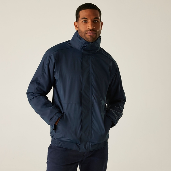 【Mサイズ】ハンティングワールド　NAVY FLRGHT JACKET Men's Dover Fleece Lined Waterproof Insulated Bomber Jacket - Navy