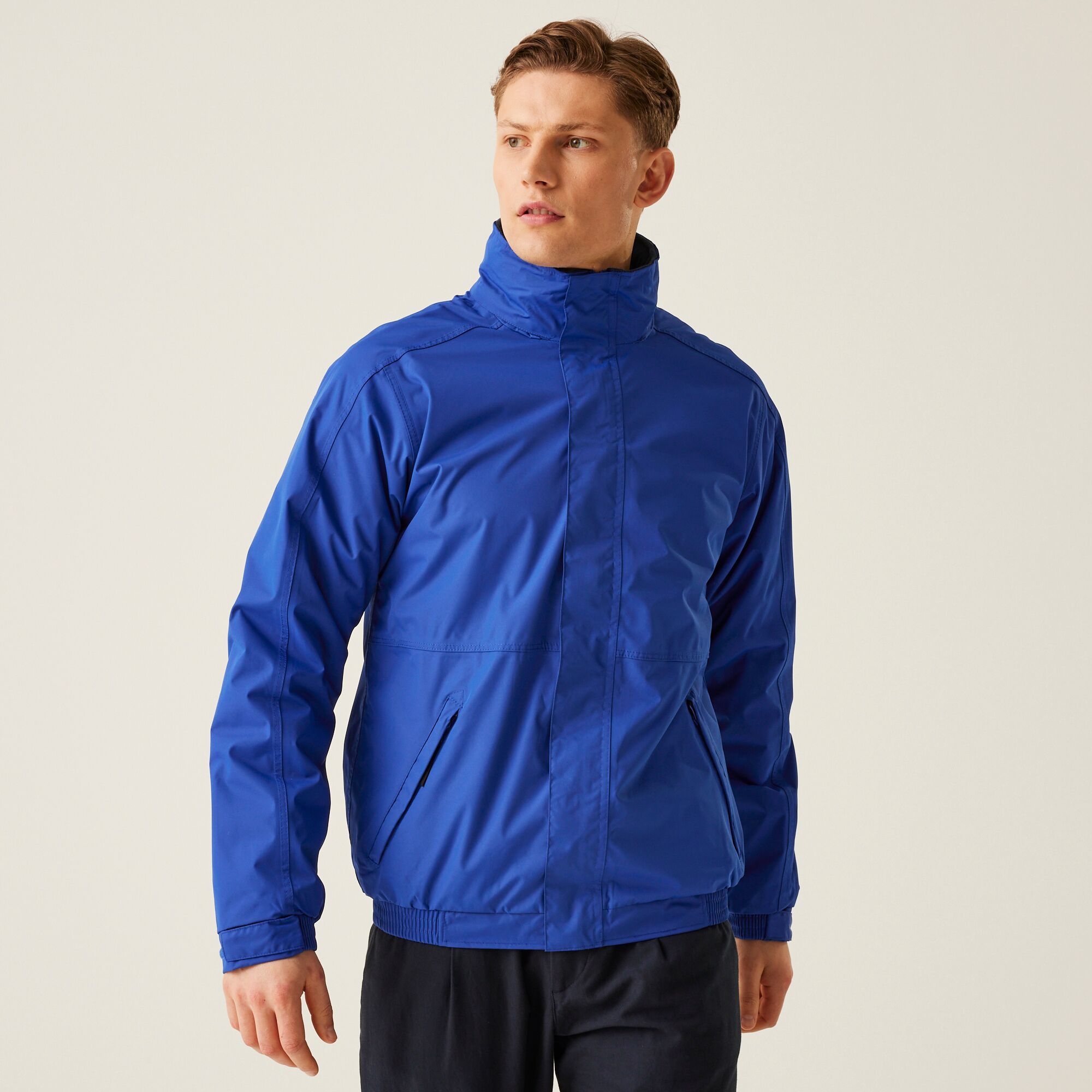 Regatta Professional Men's Blue Dover Fleece Lined Waterproof Insulated Bomber Jacket, Size: L