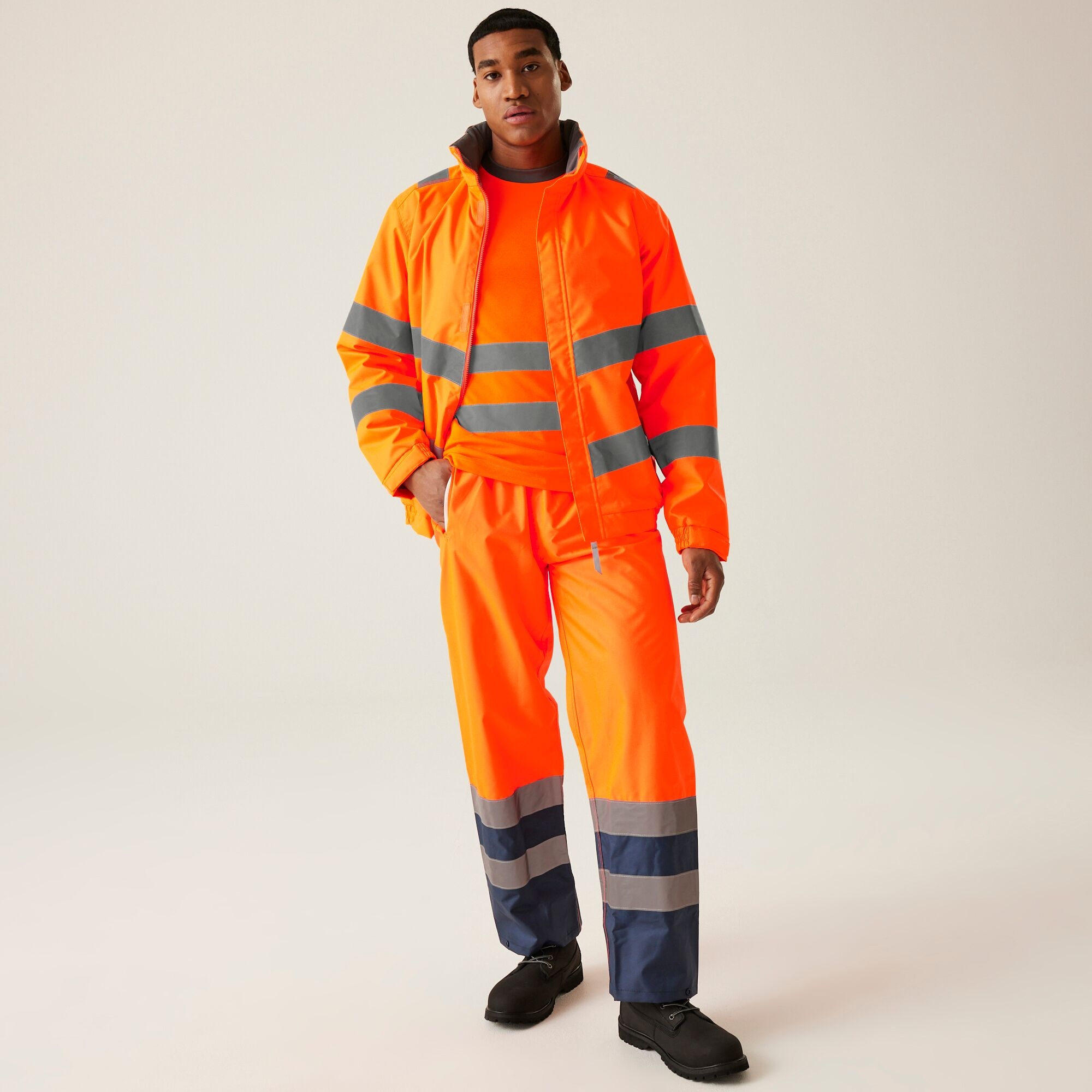 Regatta Professional   Men's Hi-Vis Pro Contract Dover Jacket Pomarańczowy