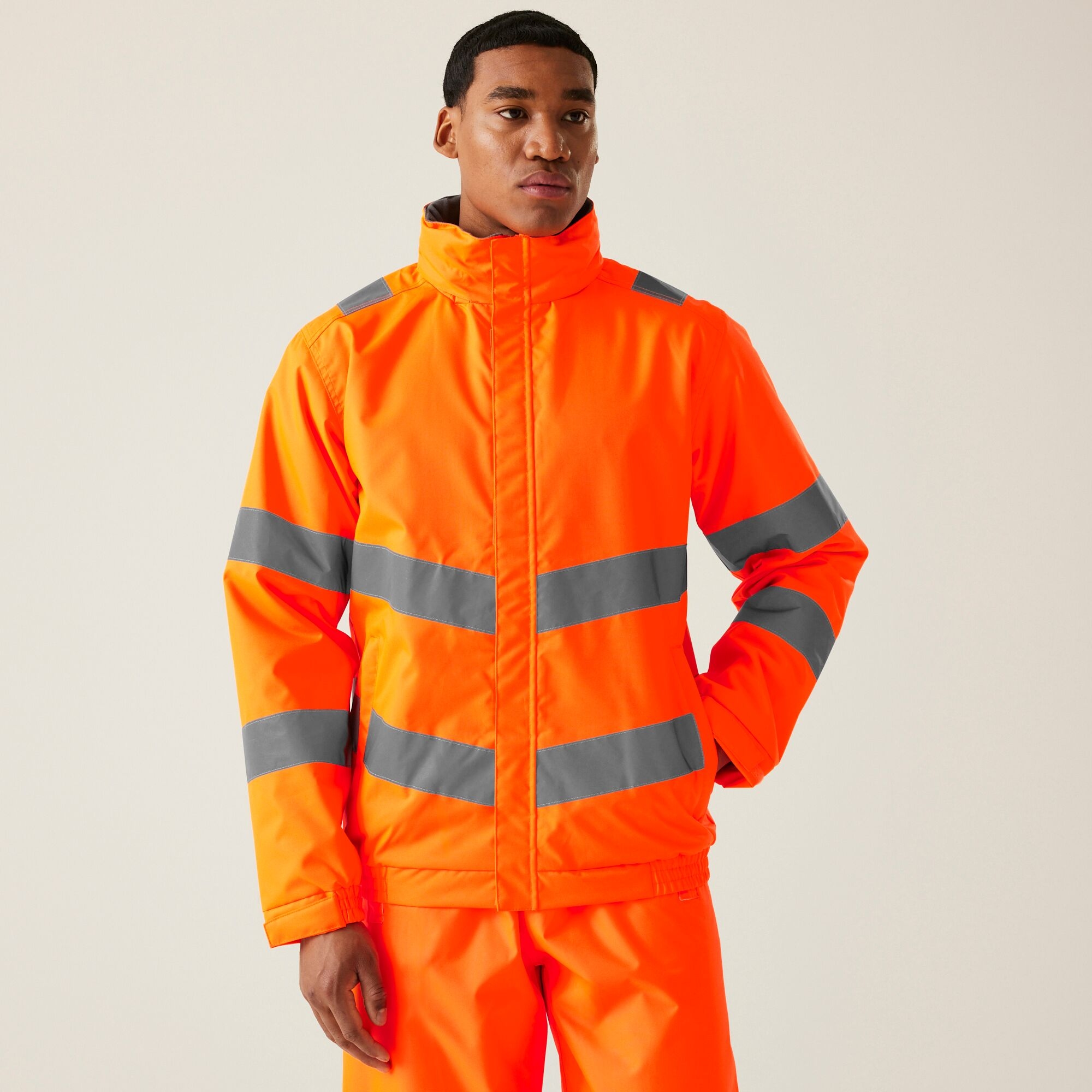 Regatta Professional   Men's Hi-Vis Pro Contract Dover Jacket Pomarańczowy