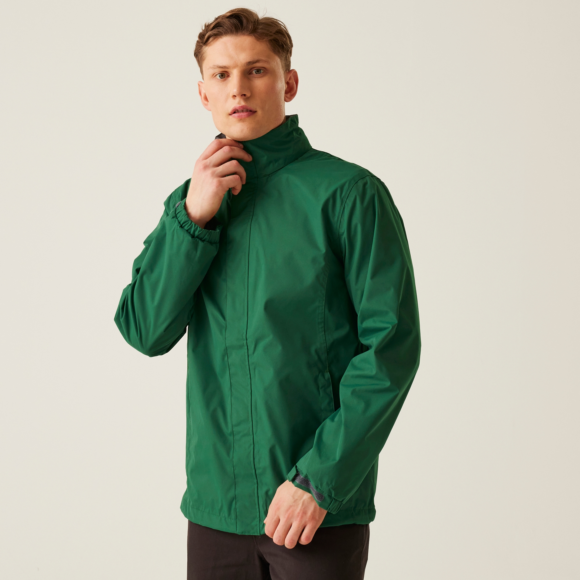 Regatta Professional Men's Waterproof Ardmore Shell Jacket Bottle Green Seal Grey, Size: L