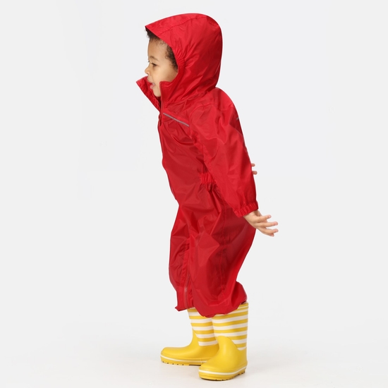 Kids' Paddle Waterproof Breathable Lightweight Puddle Suit Classic Red