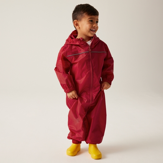 Kids' Paddle Waterproof Breathable Lightweight Puddle Suit Classic Red