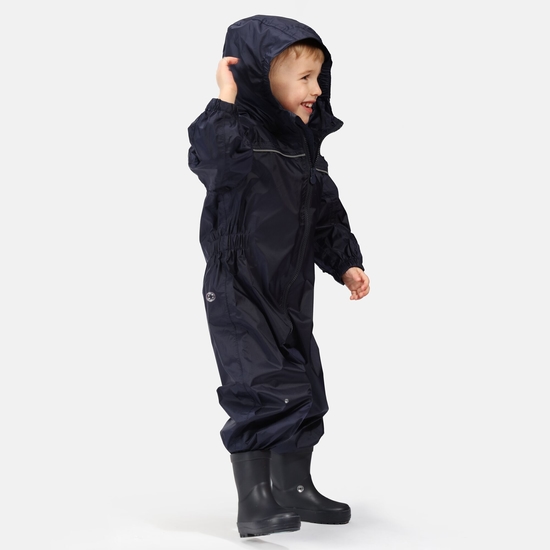 Kids' Paddle Waterproof Breathable Lightweight Puddle Suit Navy
