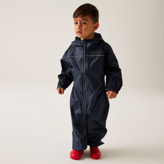 Kids' Paddle Waterproof Breathable Lightweight Puddle Suit Navy