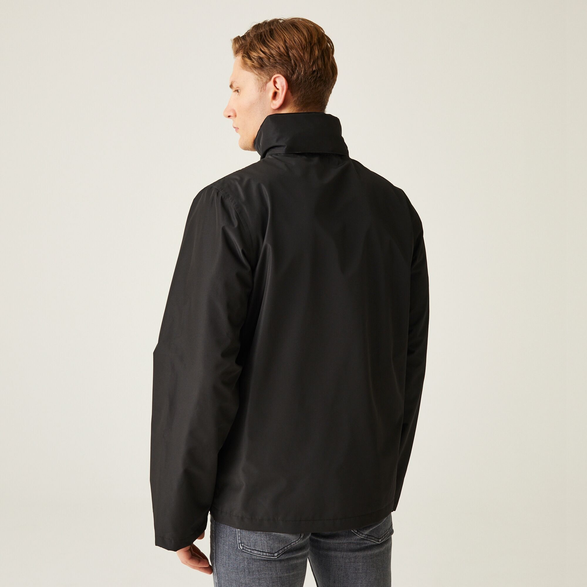 Regatta Professional Men's Breathable Ascender Waterproof Shell Jacket Black Mineral Grey, Size: 3XL