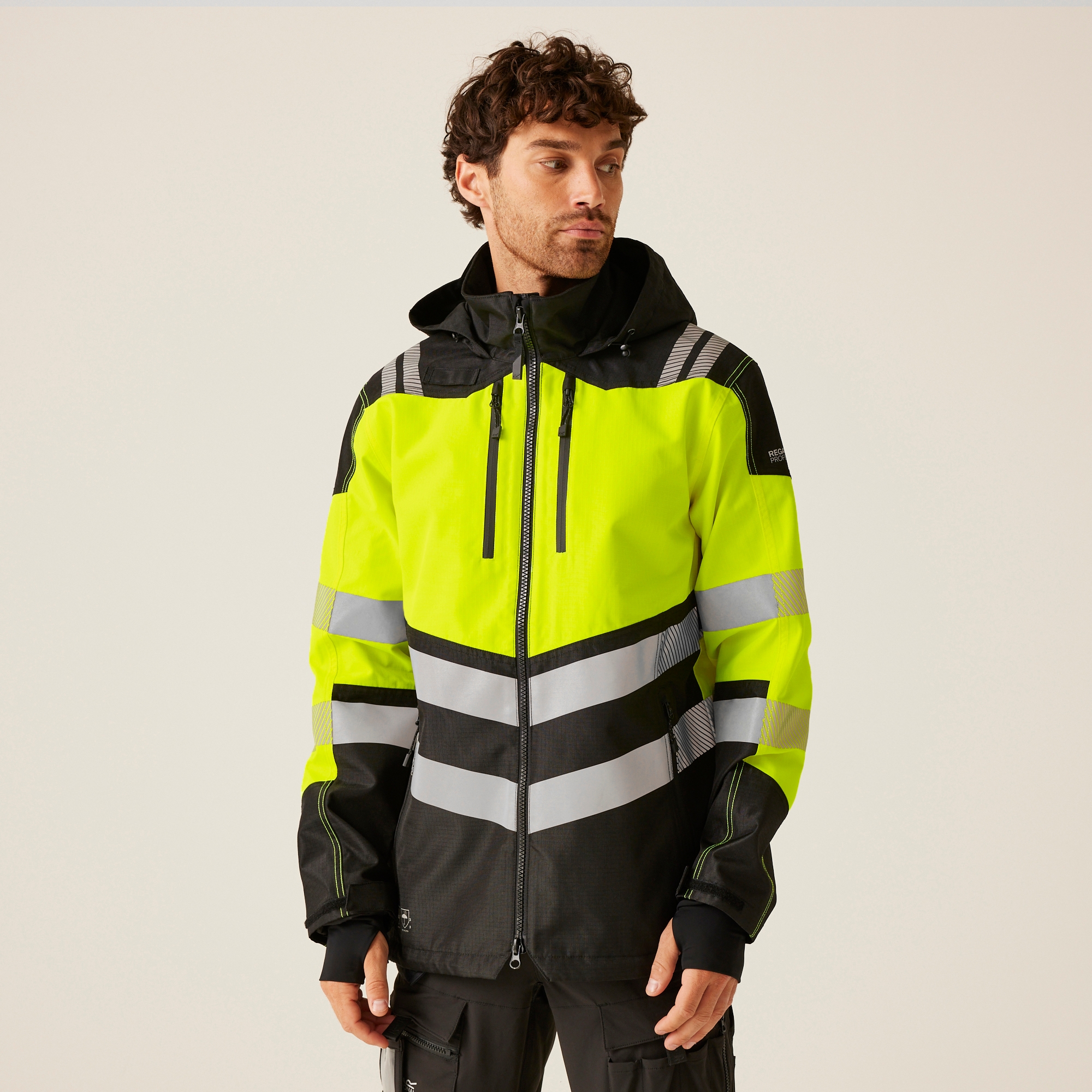 Regatta Professional Waterproof Hi-Vis X-Pro Shell Jacket Class 2 Size: 4XL Men's Yellow