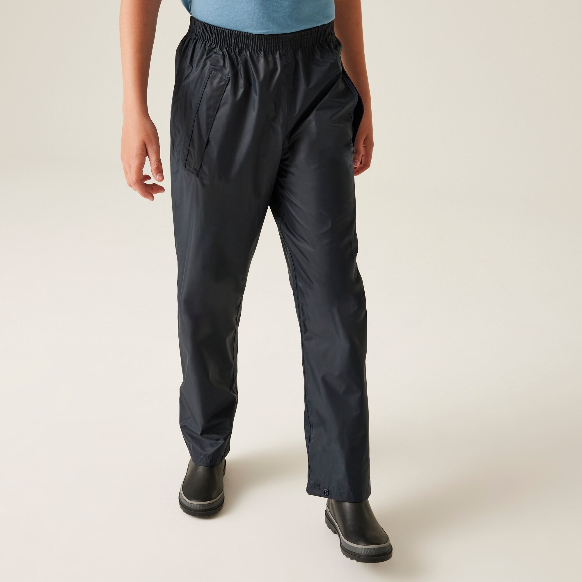 Regatta Professional Dziecięce spodnie ochronne wodoodporne Stormbreak Granatowy