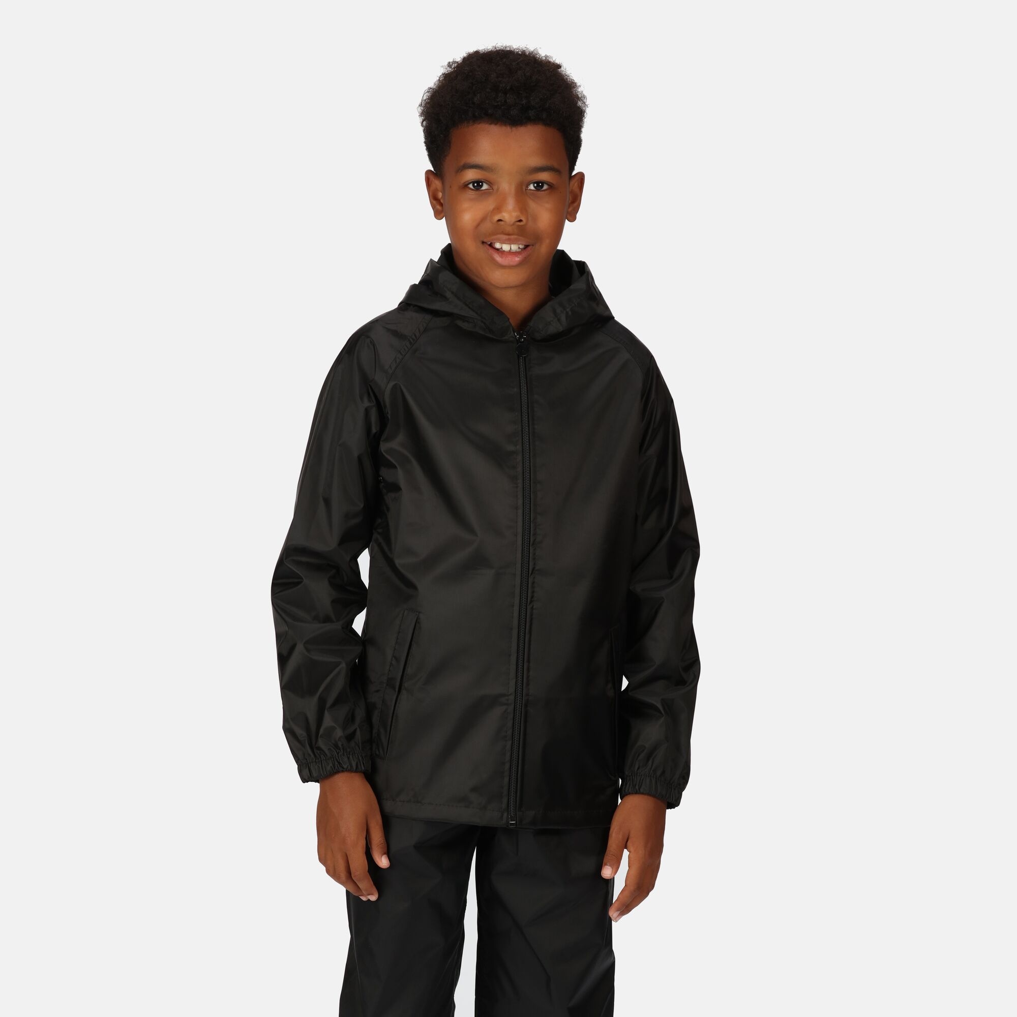 Regatta Professional Kids' Pro Stormbreak Waterproof Shell Jacket Black, Size: 32"