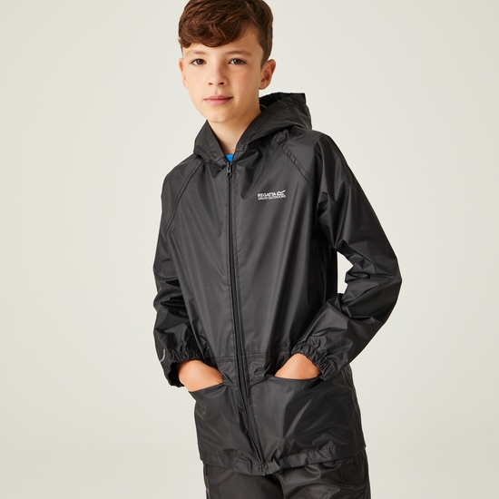 Veste technique junior imperméable Stormbreak Noir