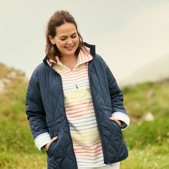 Giovanna Fletcher - Courcelle Quilted Jacket Navy